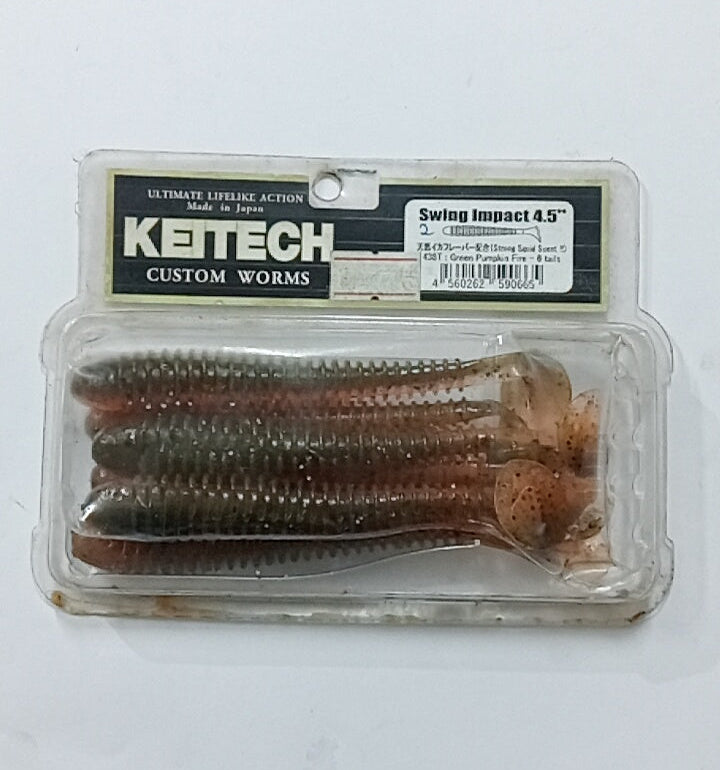 (Stock Clearance) Keitech Swing Impact 4.5 inch Custom Worms | 6 Tails per pack