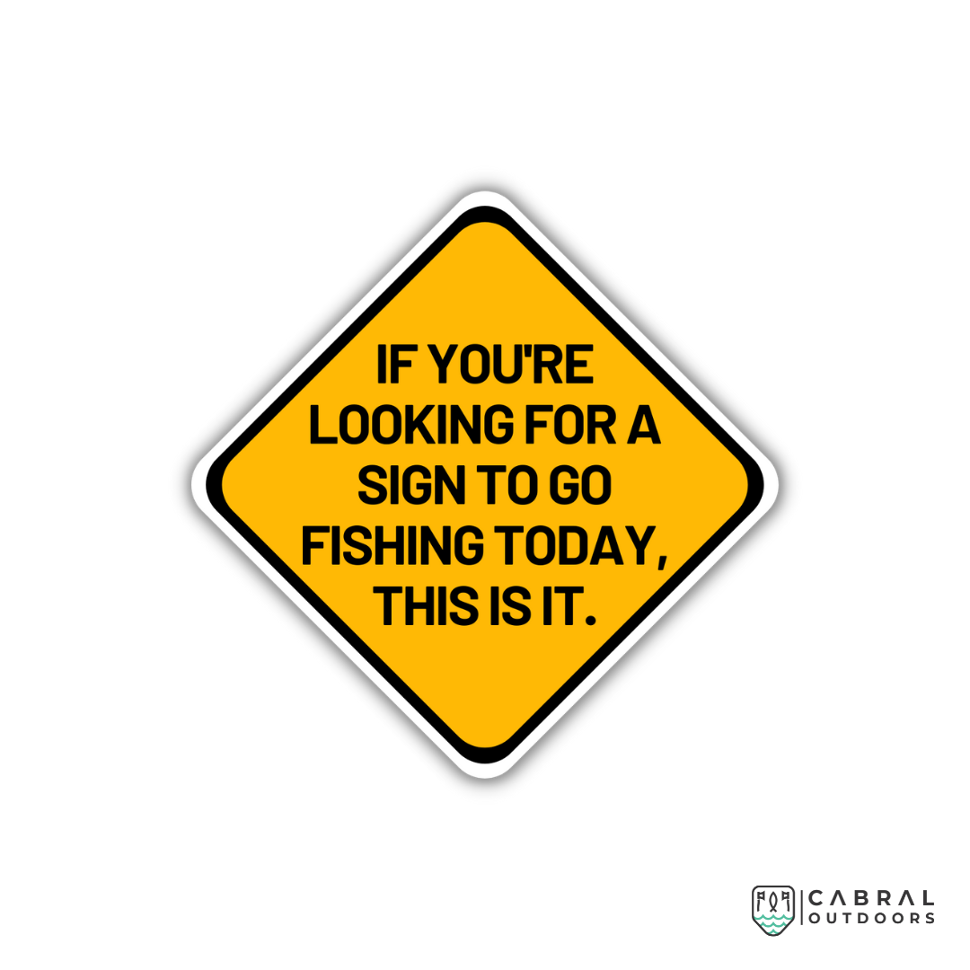 Fishing Sign Sticker stickers WaveTheory Cabral Outdoors