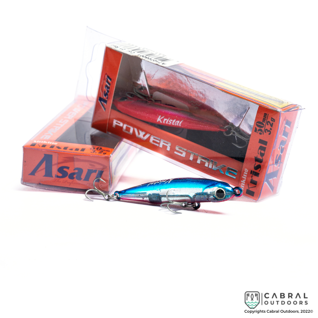 Asari Kristal Sinking | 50mm | 3.2g Jerk Baits Prohunter Cabral Outdoors