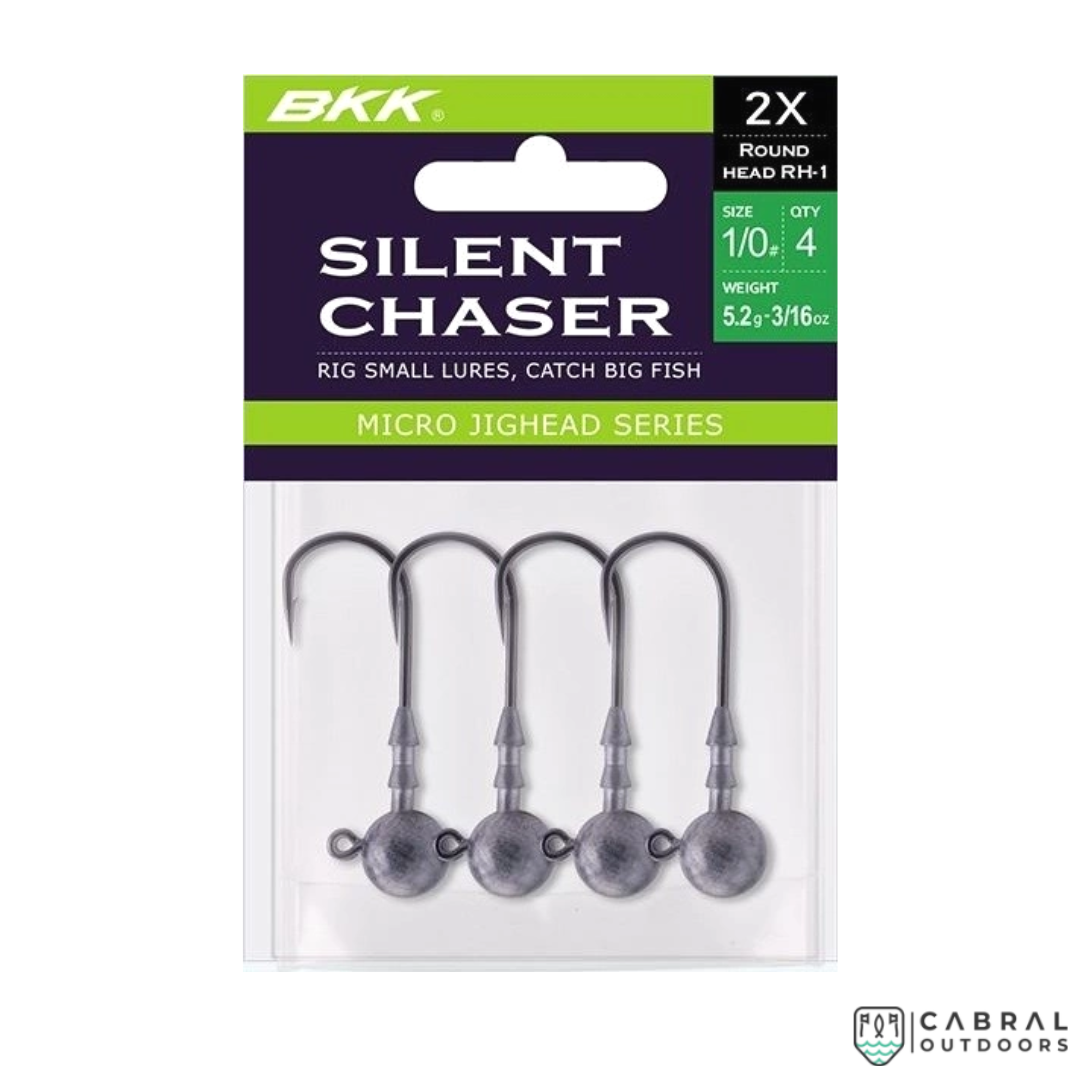 BKK Silent Chaser 2X Round Head Micro Jighead | Size:1/0-3/0 Jig Head BKK Cabral Outdoors