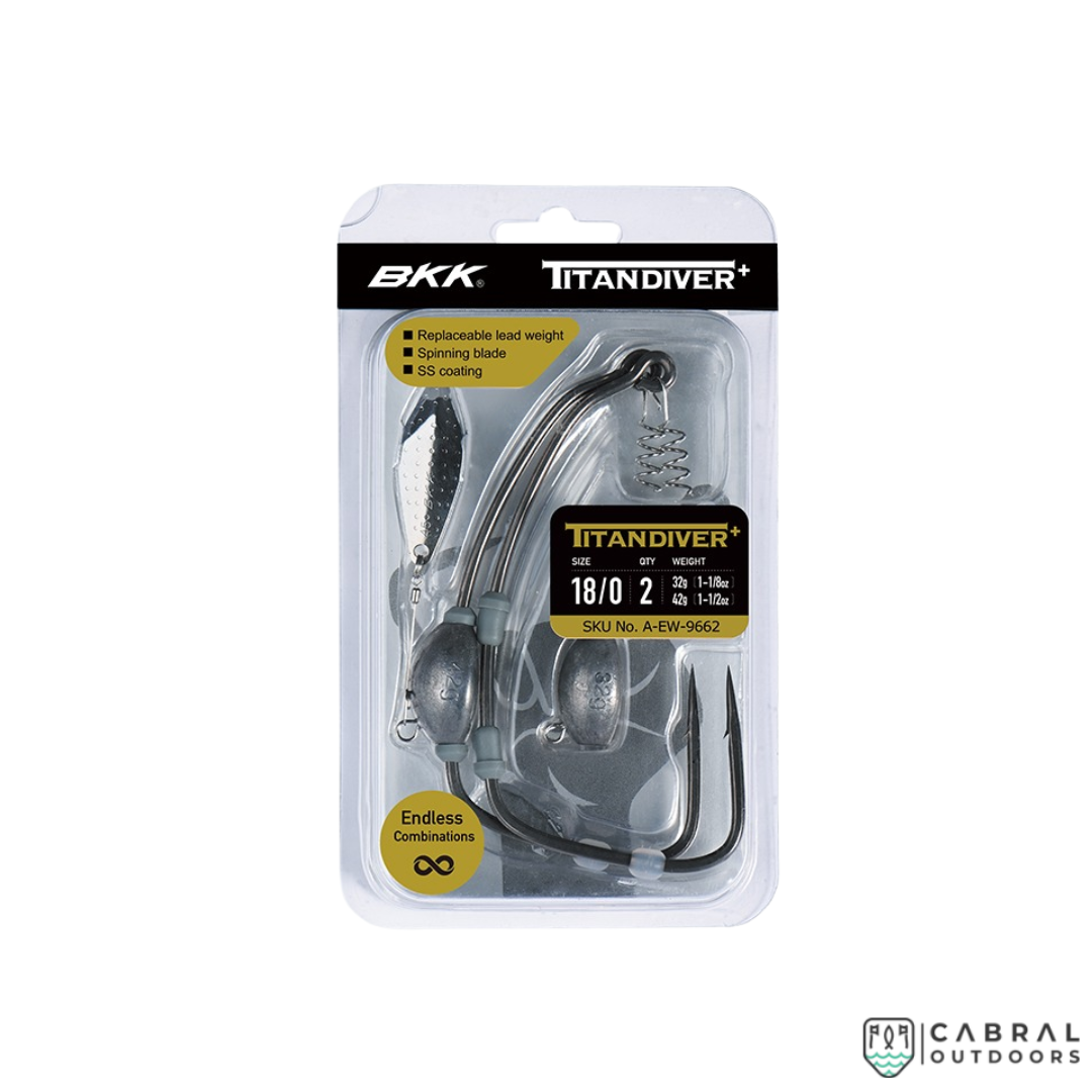 BKK Titan Diver+ Worm Hook | Size: 6/0-8/0 Worm hook BKK Cabral Outdoors
