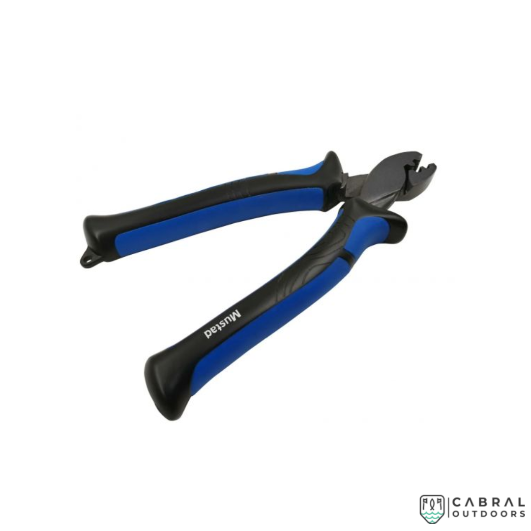 Mustad MT109 Crimping Pilers | Size: 5.5" - Blue Mustad Cabral Outdoors