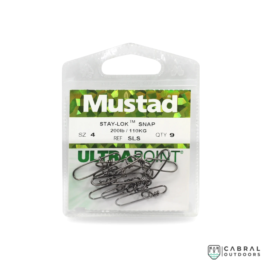 Mustad Stay-Lock Ultrapoint Snap, Size- 5-7, Cabral Outdoors