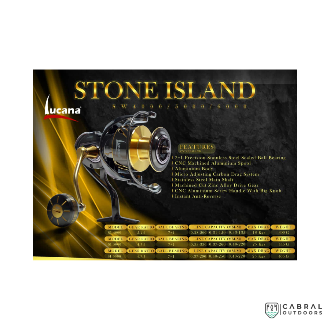 Lucana Stone Island SW4000-6000 Spinning Reels Spinning Reels Lucana Cabral Outdoors