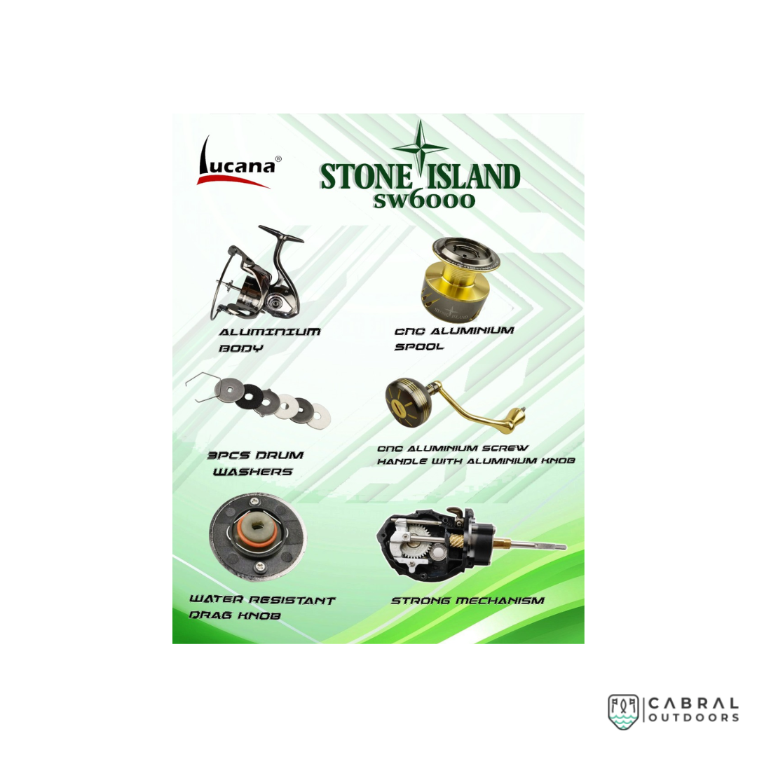 Lucana Stone Island SW4000-6000 Spinning Reels Spinning Reels Lucana Cabral Outdoors