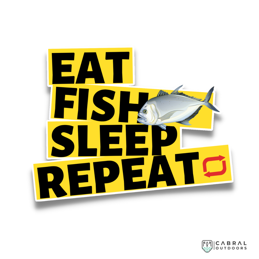 Eat Fish Sleep Sticker stickers WaveTheory Cabral Outdoors