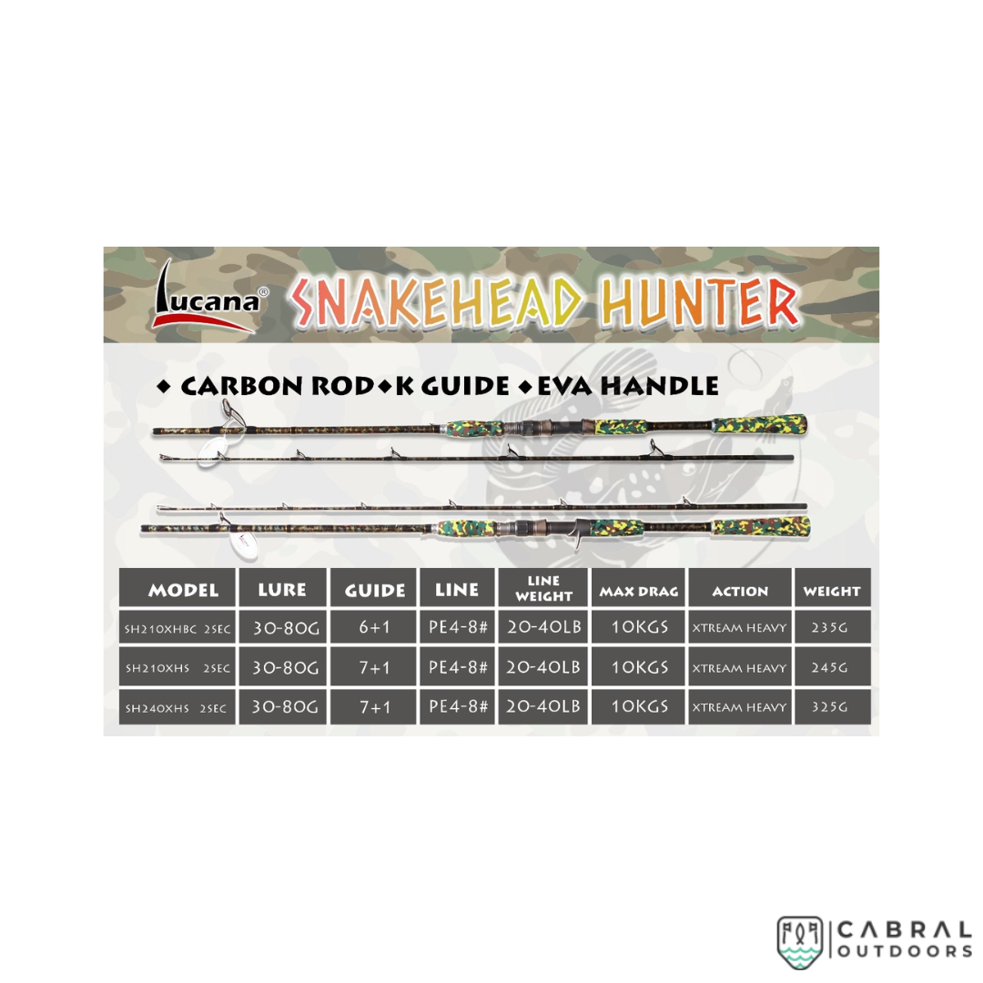 Lucana Snakehead Hunter Baitcasting Rod 7ft Bait Casting Rods Lucana Cabral Outdoors