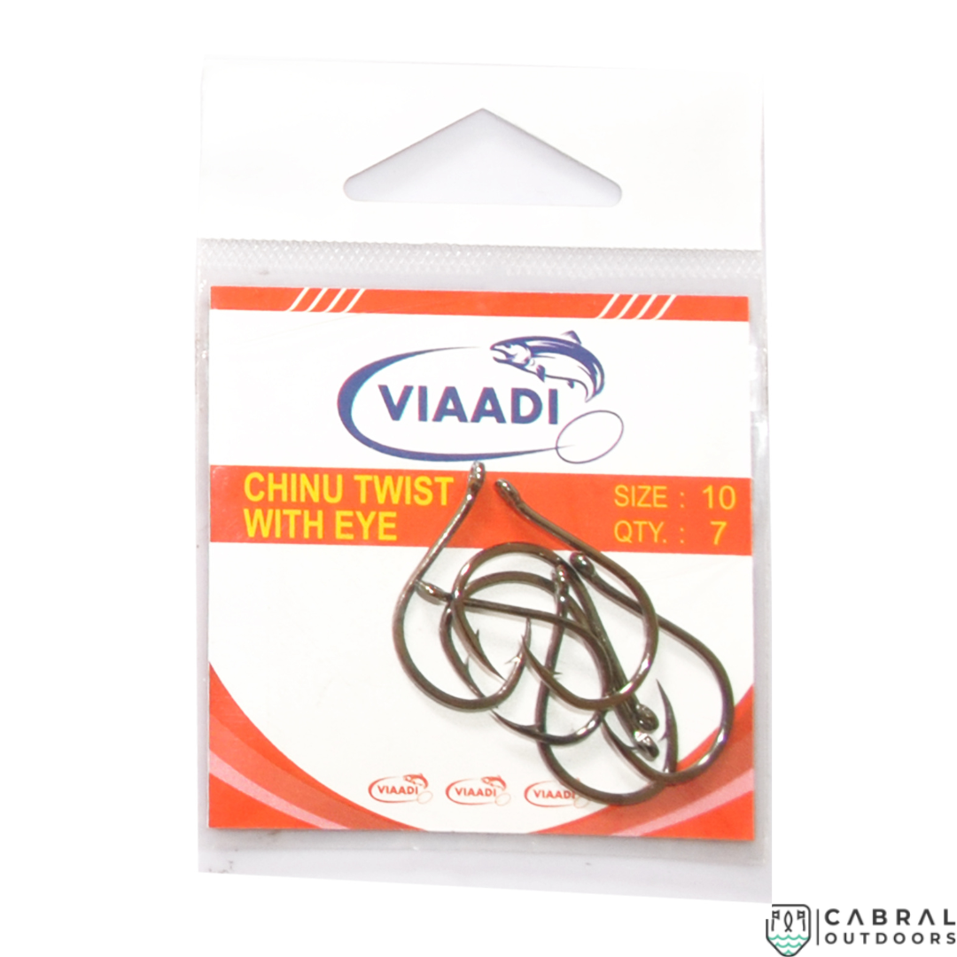 Viaadi Chinu Twist with Eye Hooks | Size: 1-12 Hooks Viaadi Cabral Outdoors