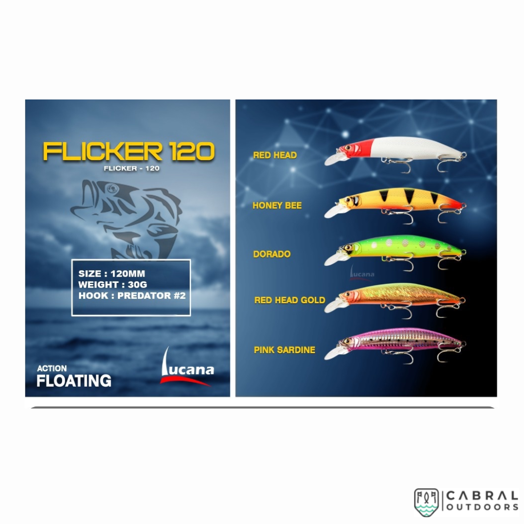 Lucana Flicker 100mm-120mm Jerk Baits Lucana Cabral Outdoors