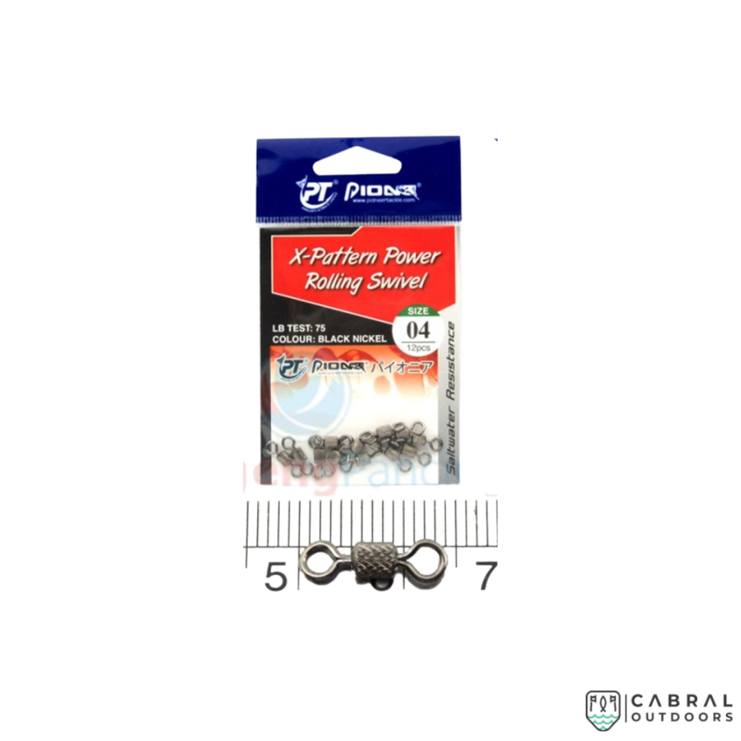Pioneer X Pattern Rolling Swivel | Size 01-04 Swivel Pioneer Cabral Outdoors