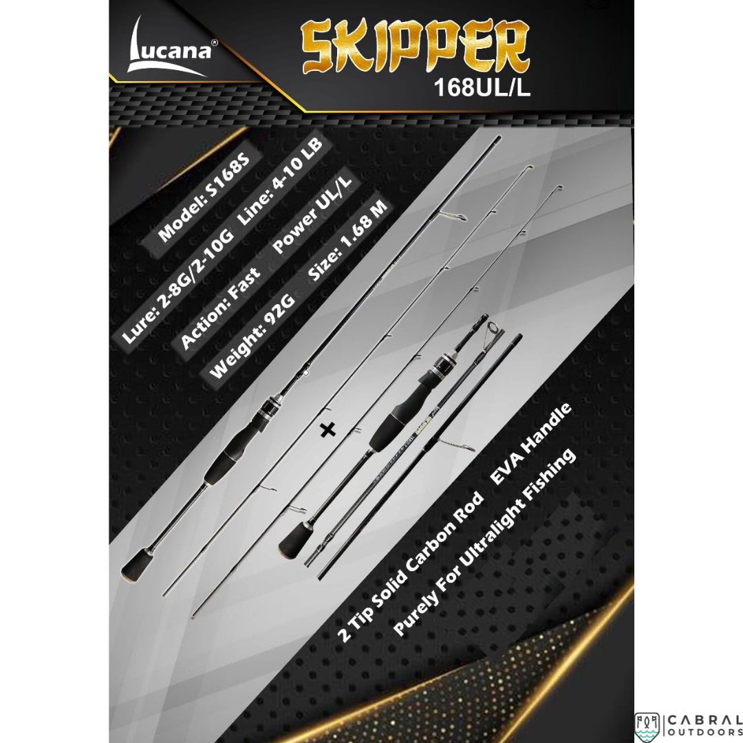 Lucana Skipper 5.5ft Spinning Rod Spinning Rods Lucana Cabral Outdoors