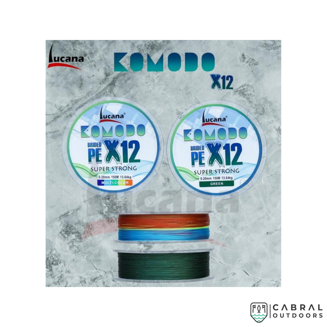 Lucana Komodo PE X12 150M Braid Line Braided Line Lucana Cabral Outdoors