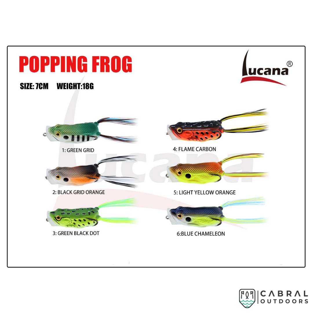 Lucana Popping Frog Lure 7cm | 18g Popping Frog Lucana Cabral Outdoors