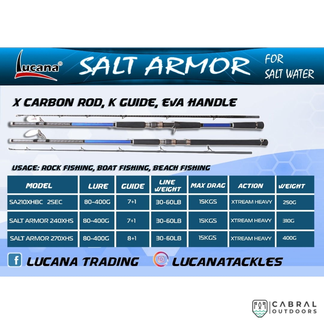 Lucana Salt Armor 8-9ft Spinning Rod Spinning Rods Lucana Cabral Outdoors