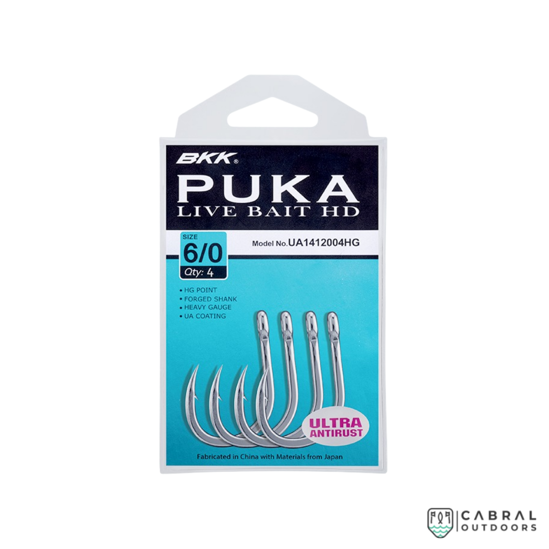BKK Puka Live Bait HD Hooks | 1-7/0 Live Bait Hooks BKK Cabral Outdoors