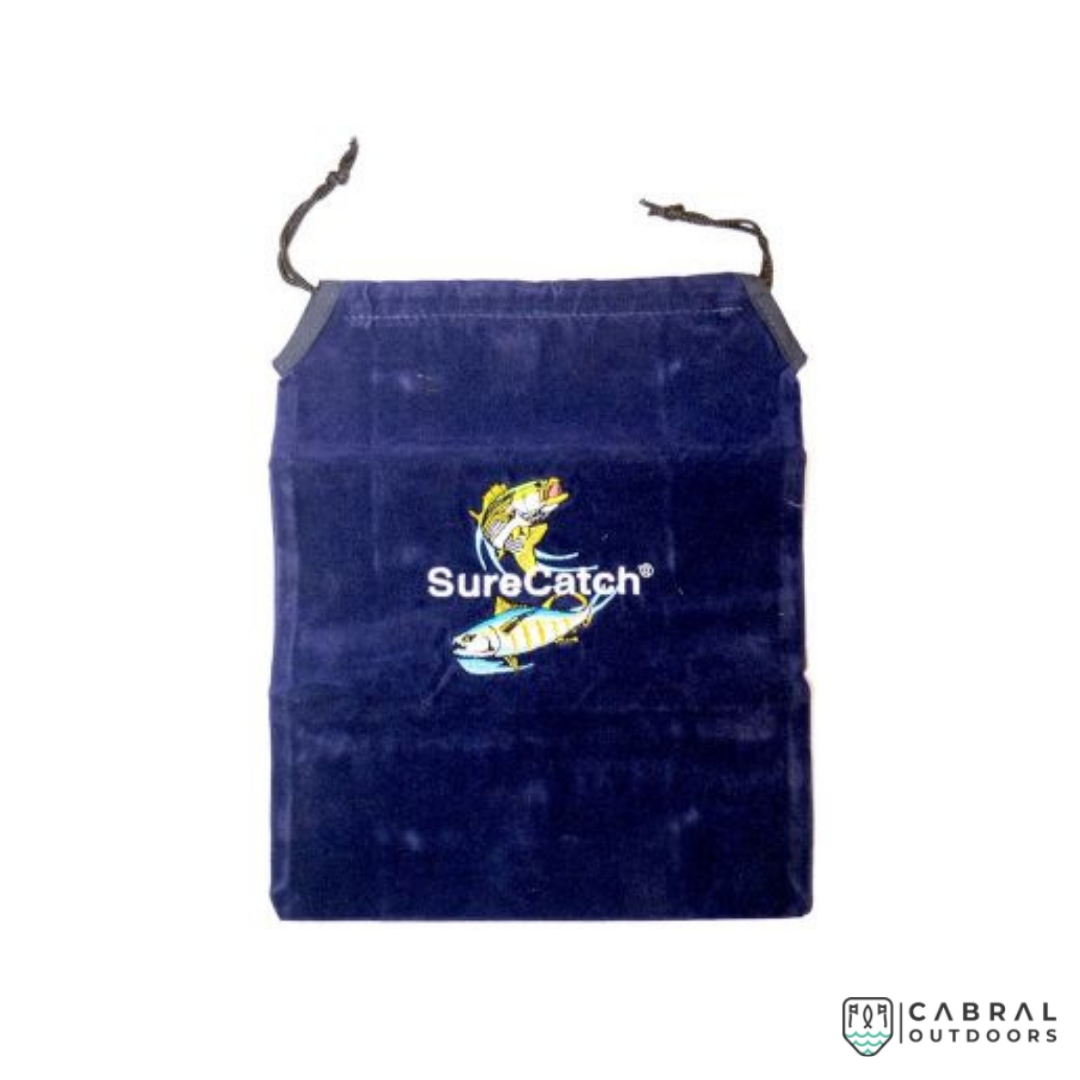 SureCatch Velvet Fishing Reel Case Reel Pouch Sure Catch Cabral Outdoors