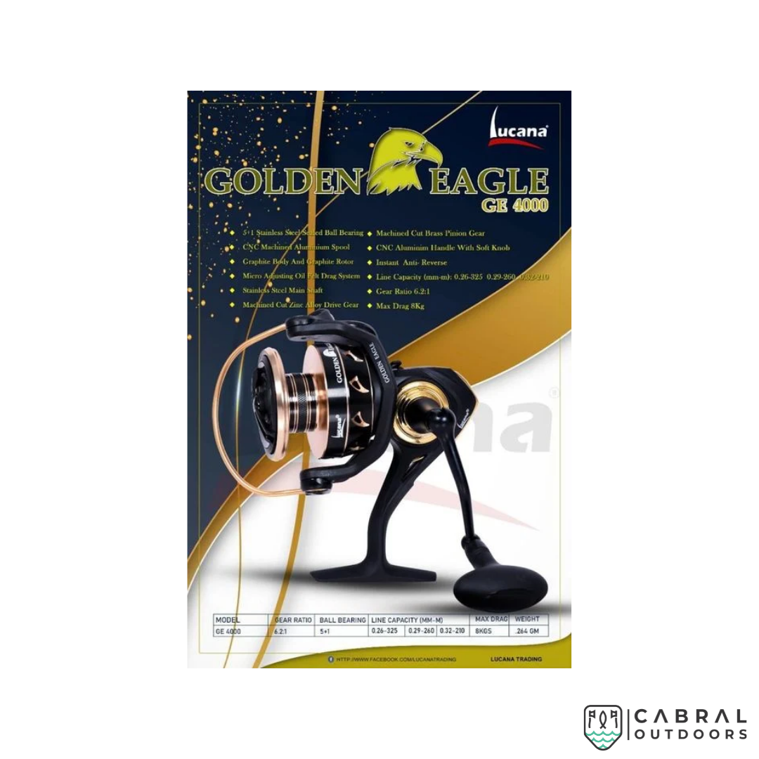 Lucana Golden Eagle 4000 Spinning Reel, Cabral Outdoors