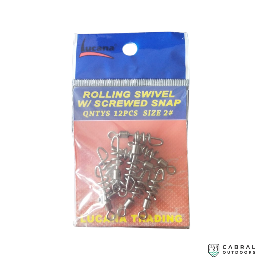 Lucana Rolling Swivel With Screwed Snaps | Size: 02 & 04 Swivel Lucana Cabral Outdoors