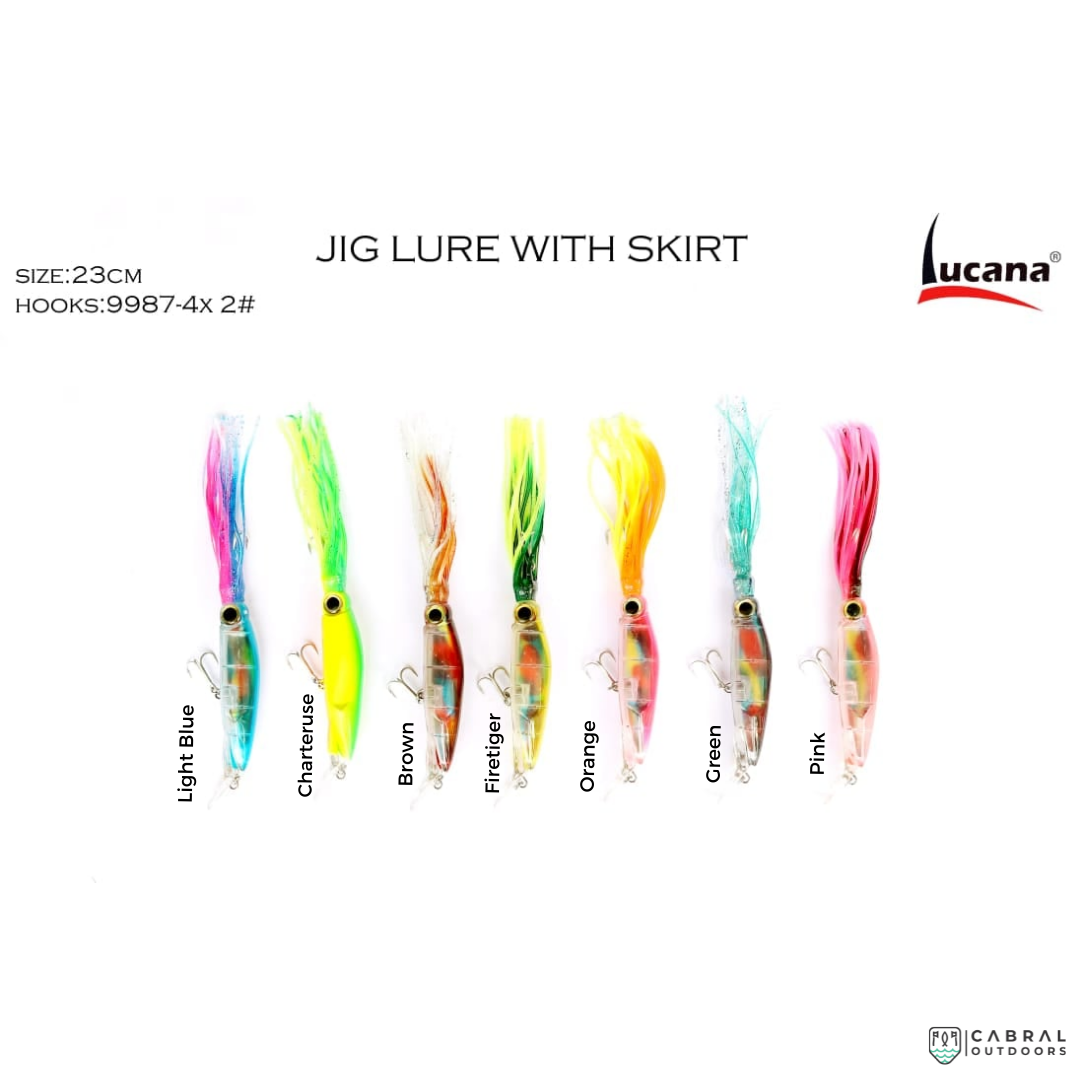 Squid Lure With Skirt | Size: 23cm Squid Generic Cabral Outdoors