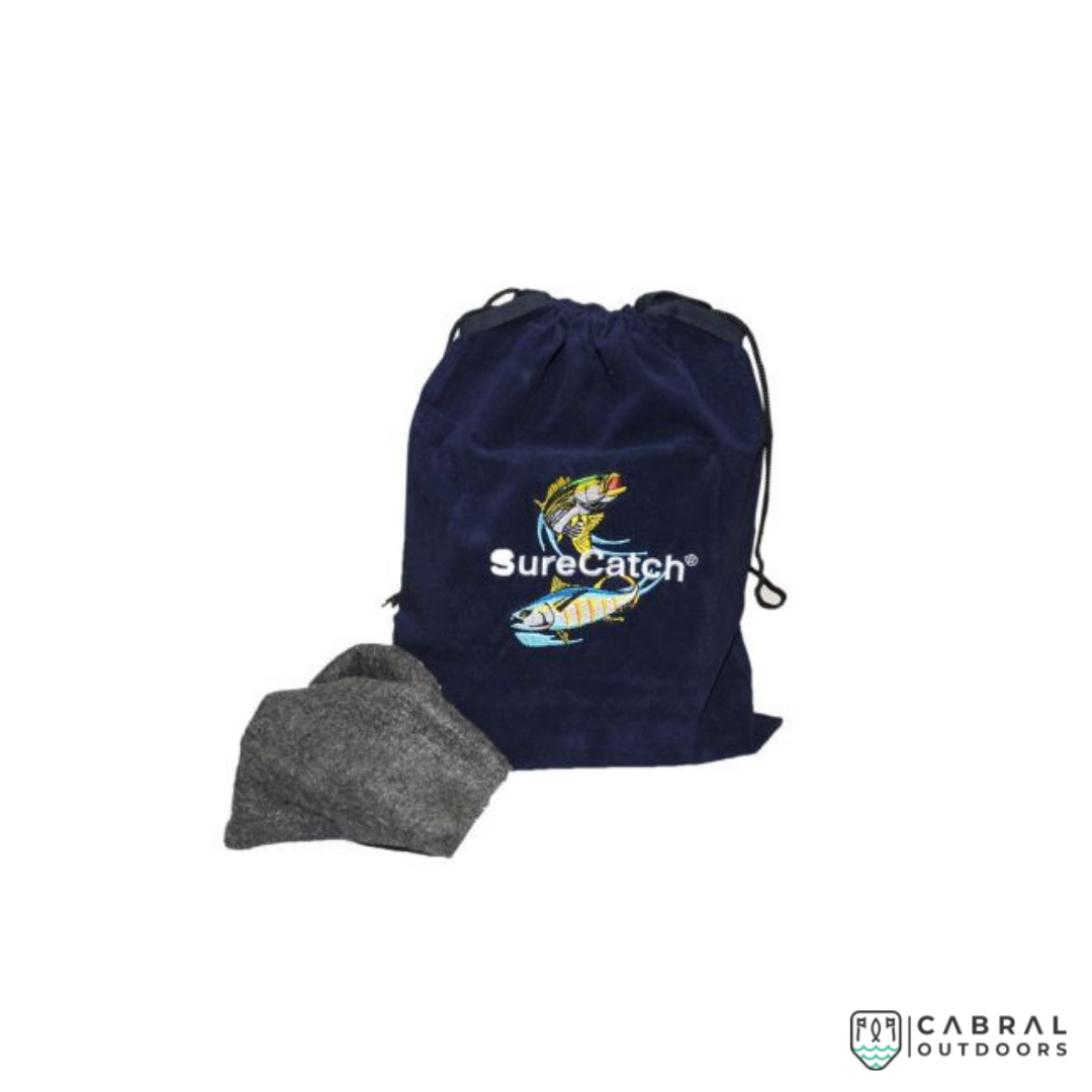 SureCatch Velvet Fishing Reel Case Reel Pouch Sure Catch Cabral Outdoors