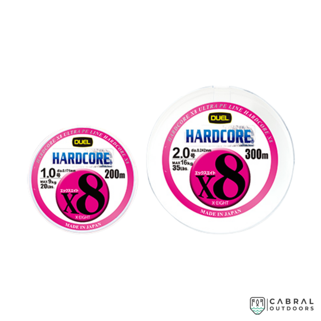 Duel Hardcore X8 Braided Line | 150-300m Braided Line Duel Cabral Outdoors