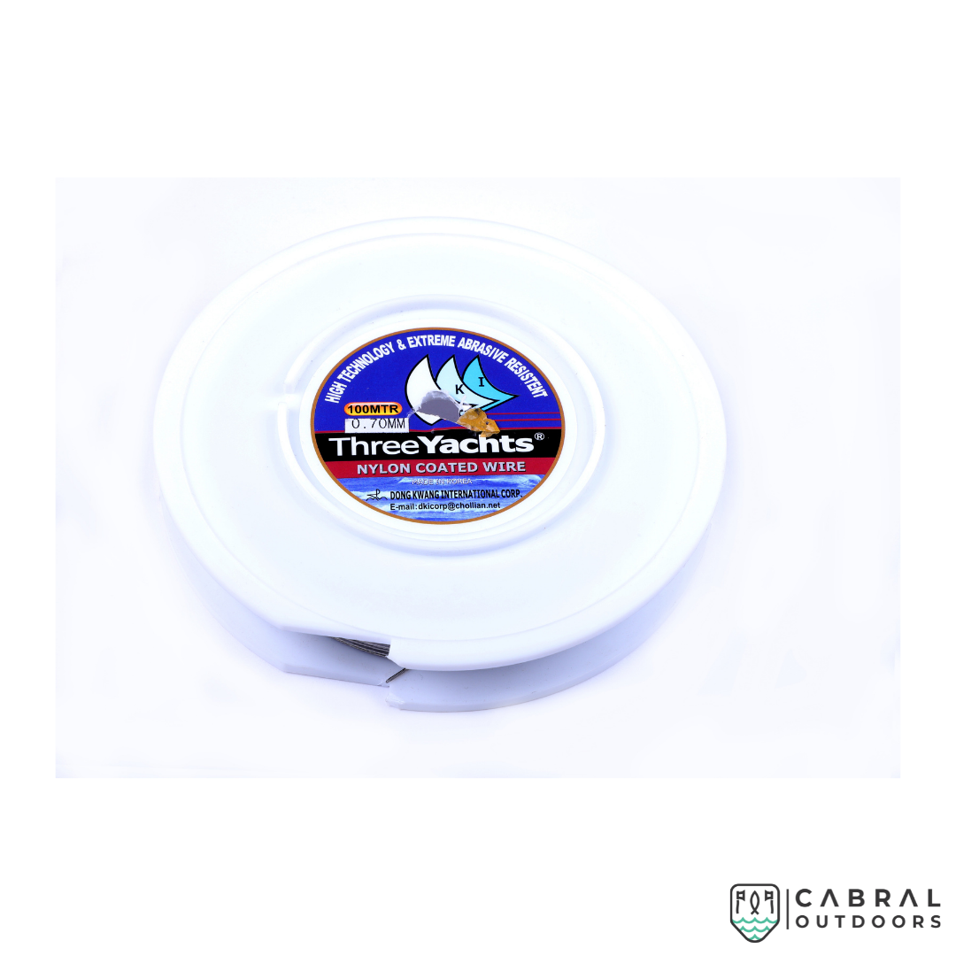 Three Yachts Nylon Fishing Wire Leader 0.60-0.70mm | 100m Wire Leader Three Yachts Cabral Outdoors