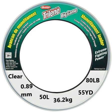 Berkley Trilene Big Game Monofilament Leader 50M Monofilament Leader Berkley Cabral Outdoors