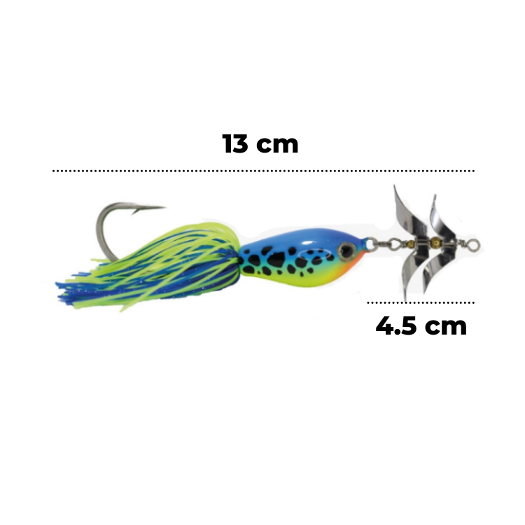 Triton Monster Jr. 13cm/15.5g, 1pcs/pkt Buzz Frog Lures Factory Cabral Outdoors