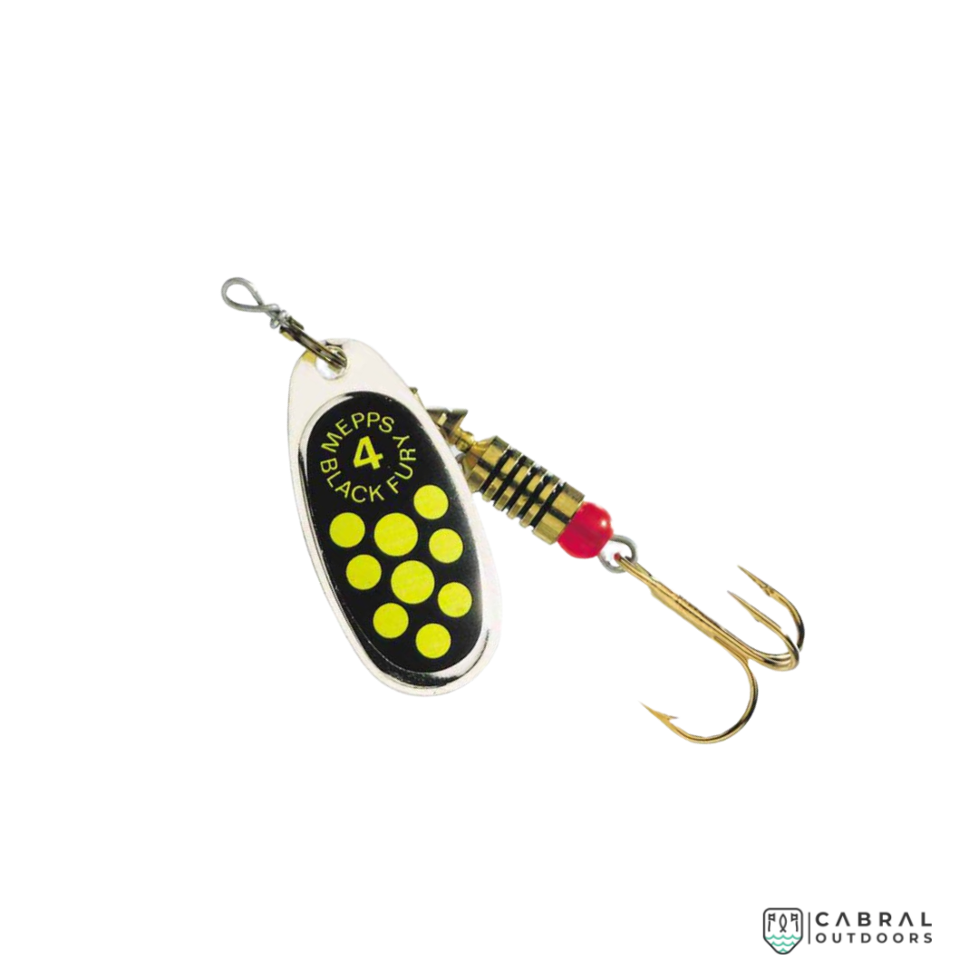 Mepps Aglia Black Fury | Size-4 | 9.4g Spinners Mepps Cabral Outdoors