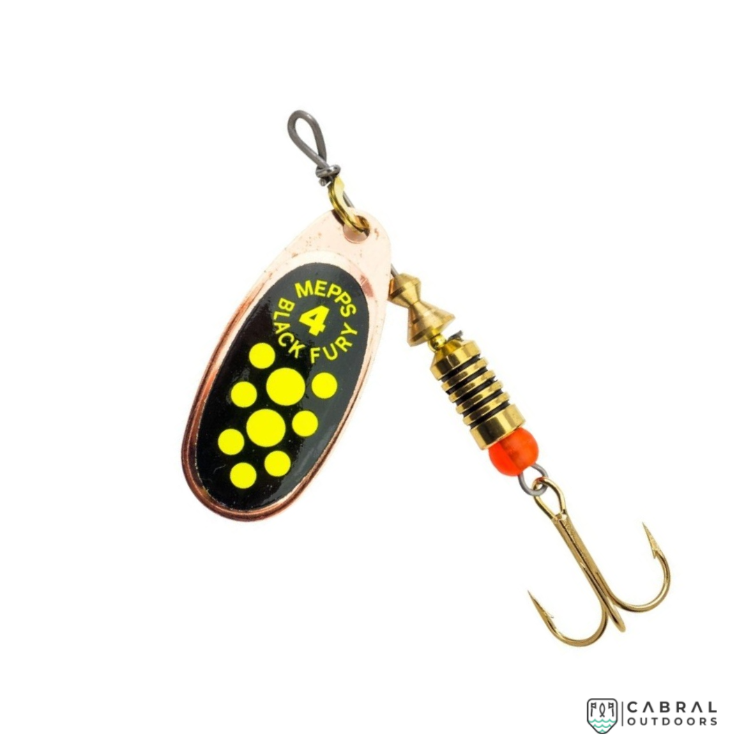 Mepps Aglia Black Fury | Size-4 | 9.4g Spinners Mepps Cabral Outdoors