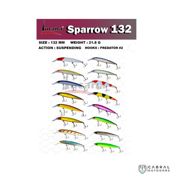 Lucana Sparrow Size: 132mm | 21.8g | 1pc/pck  Jerk Baits  Lucana  Cabral Outdoors  