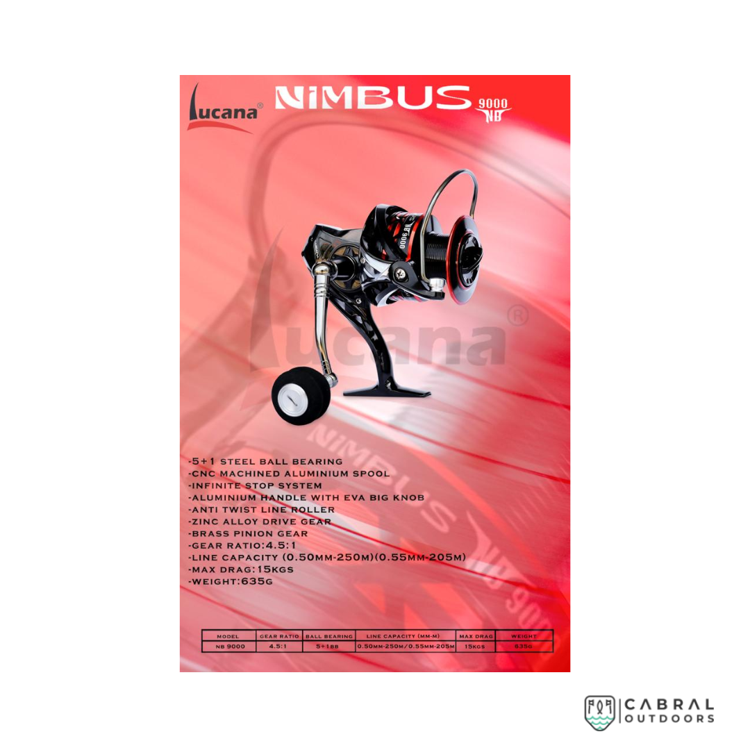 Lucana Nimbus 9000NB Spinning Reel Spinning Reels Lucana Cabral Outdoors