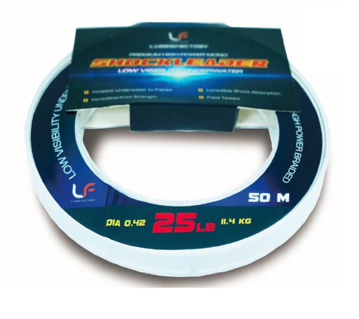 Lures Factory Mono Shock Leader 30lb-80lb | 50m Monofilament Leader Lures Factory Cabral Outdoors