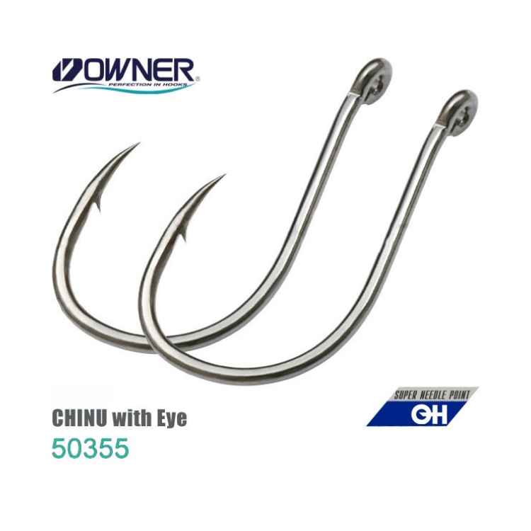 Owner Chinu with Eye Hook 50355 | Size: 3-3/0 Hooks Owner Cabral Outdoors