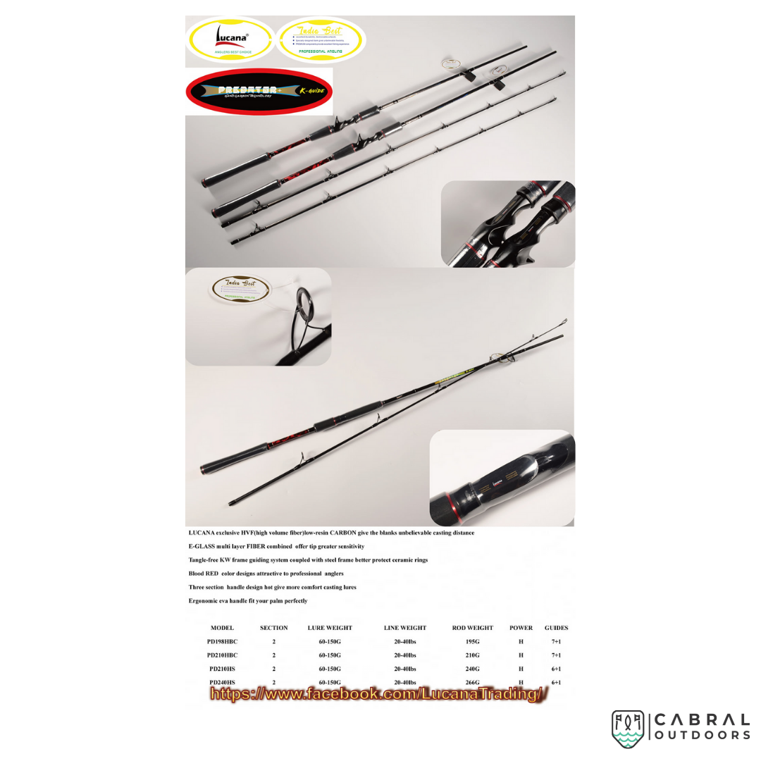 Lucana Predator 7ft-9ft Spinning Rod Spinning Rods Lucana Cabral Outdoors