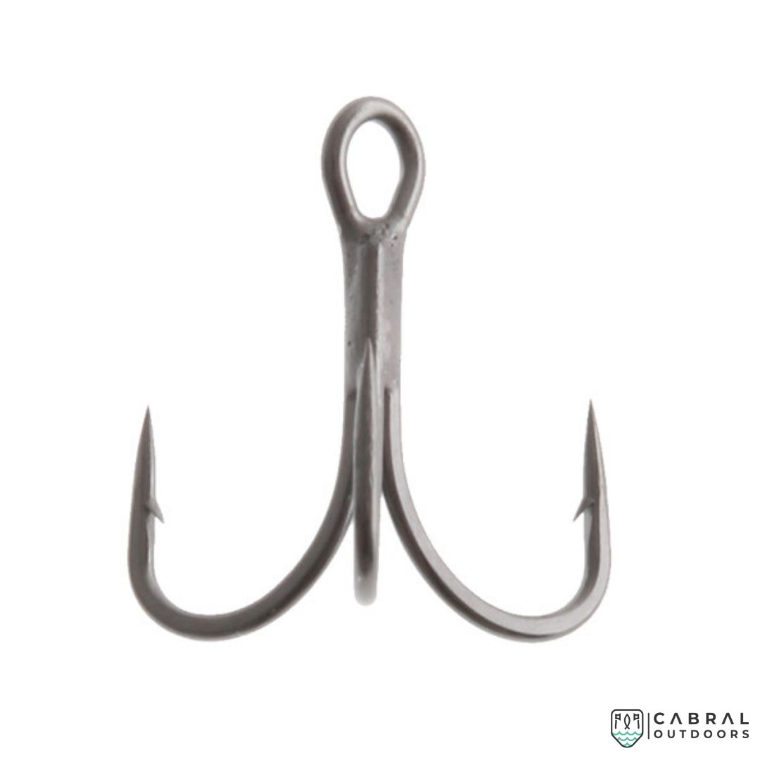 VMC Black Nickel Treble Hooks 7554 BN | Size: 1-2/0 Treble Hooks VMC Cabral Outdoors