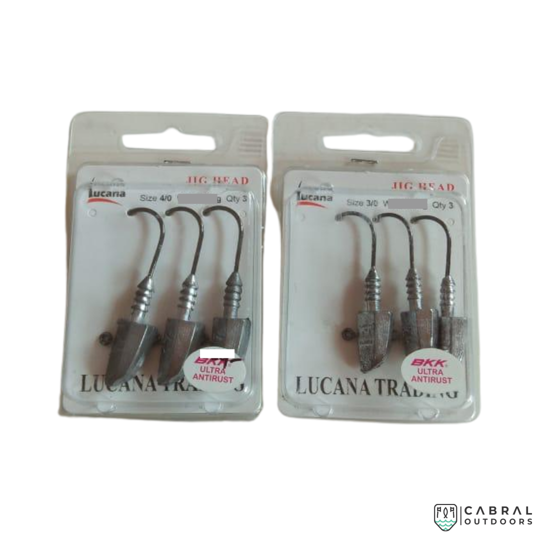 Lucana Jigheads | Size: 2/0-5/0 | 3pcs/pk Jig Head Lucana Cabral Outdoors