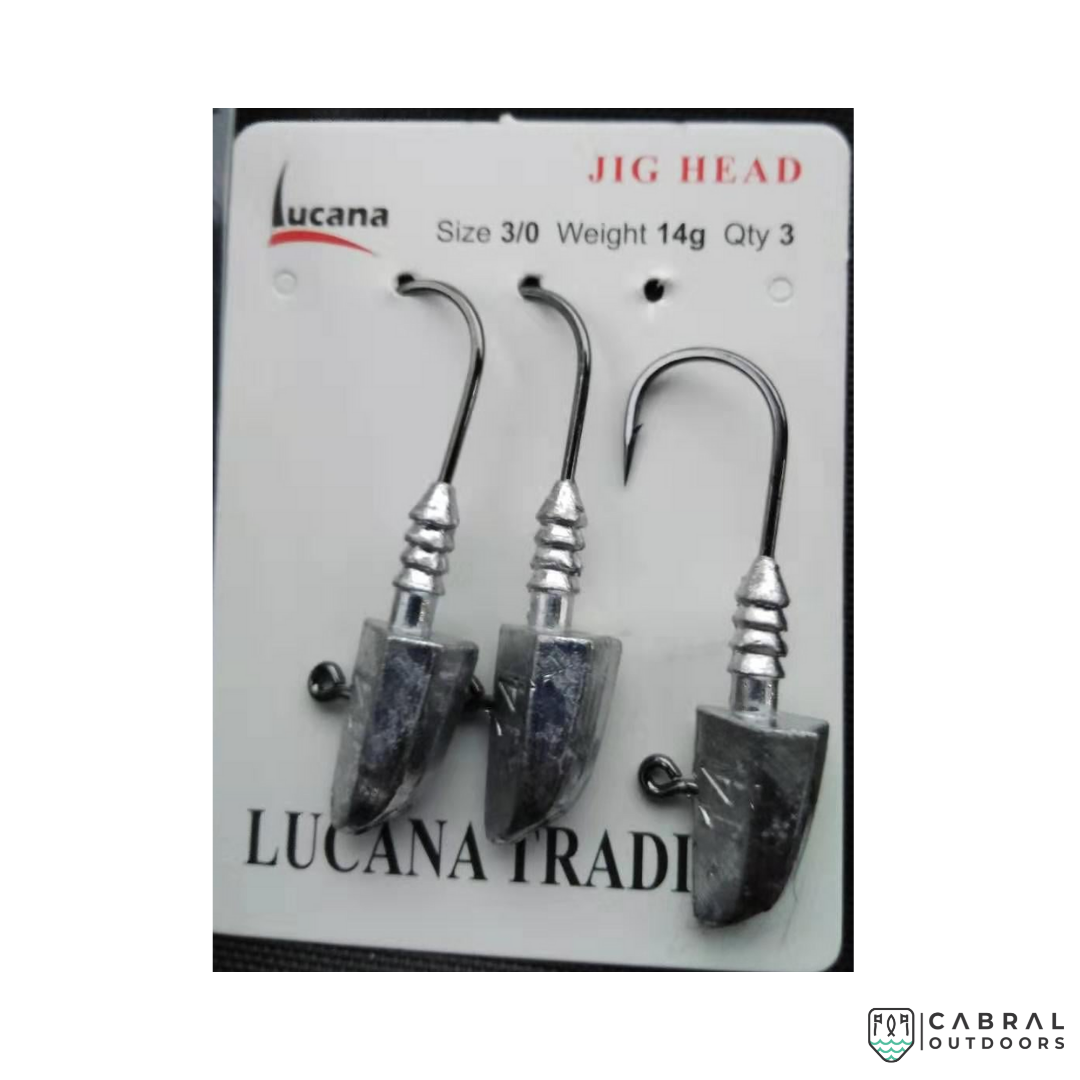 Lucana Jigheads | Size: 2/0-5/0 | 3pcs/pk Jig Head Lucana Cabral Outdoors