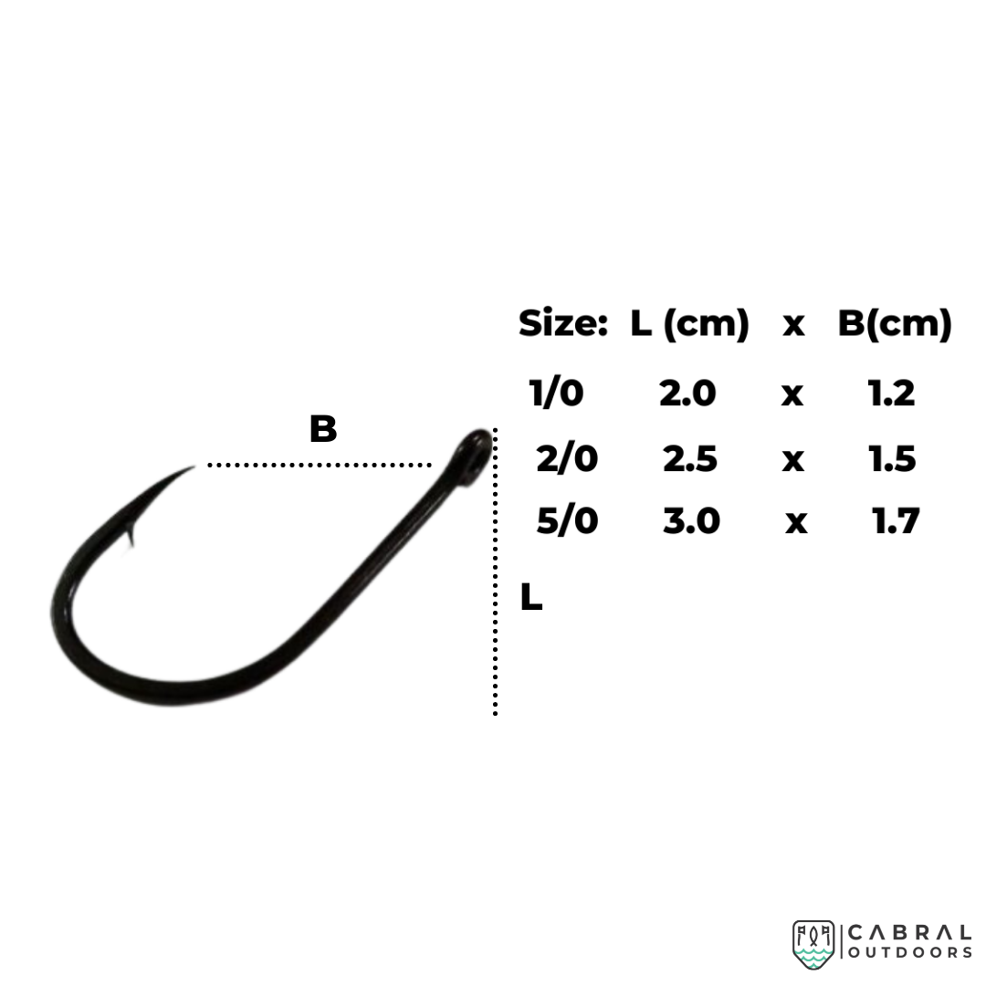 Pioneer Ichiban Live-Bait Hi-Carbon HC57307-BN Hooks | Size: 1/0-5/0 | 20 pcs/pk Live Bait Hooks Pioneer Cabral Outdoors