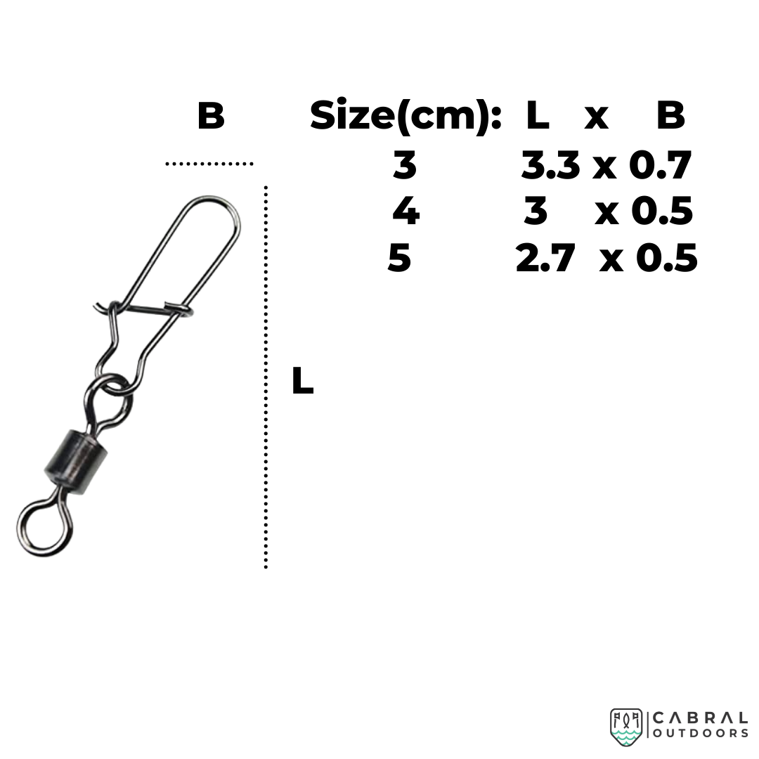 Lucana Rolling Swivel W/ Nice Snap | Size: 2 ,3, 4 and 5 Snap and Swivel Lucana Cabral Outdoors