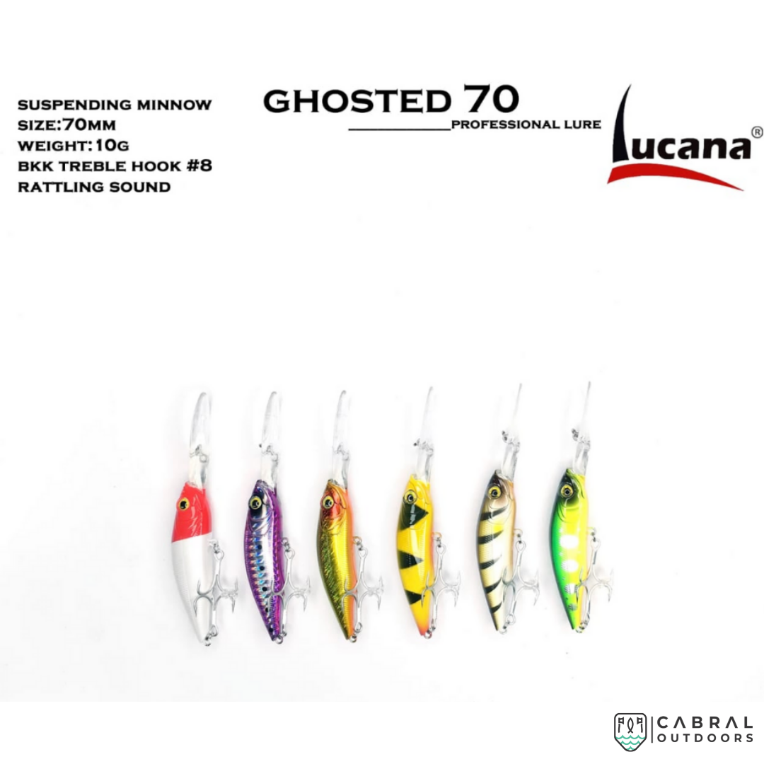 Lucana Ghosted 70mm/10g Lure, 1pcs/pkt Hard Baits Lucana Cabral Outdoors