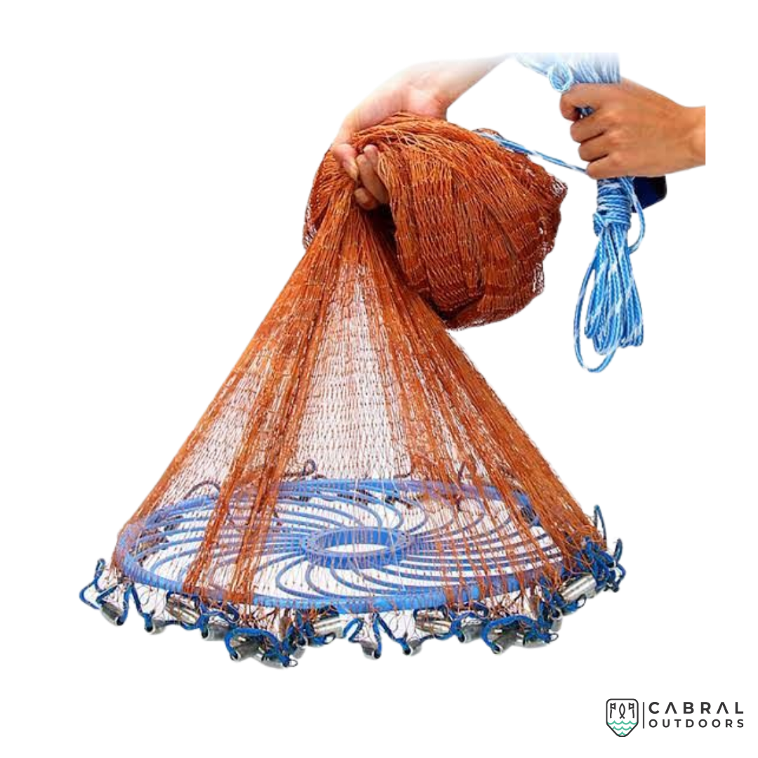 Net, American Style Cast Hand Throw Fishing Net, for Bait Fish for Saltwater