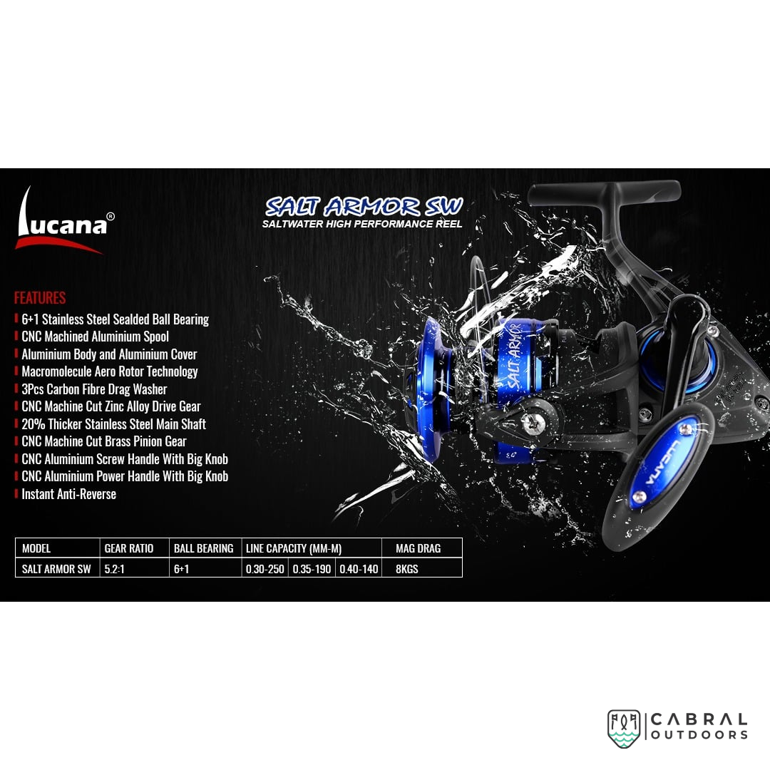 Lucana Salt Armor SW 4000 Spinning Reel Spinning Reels Lucana Cabral Outdoors