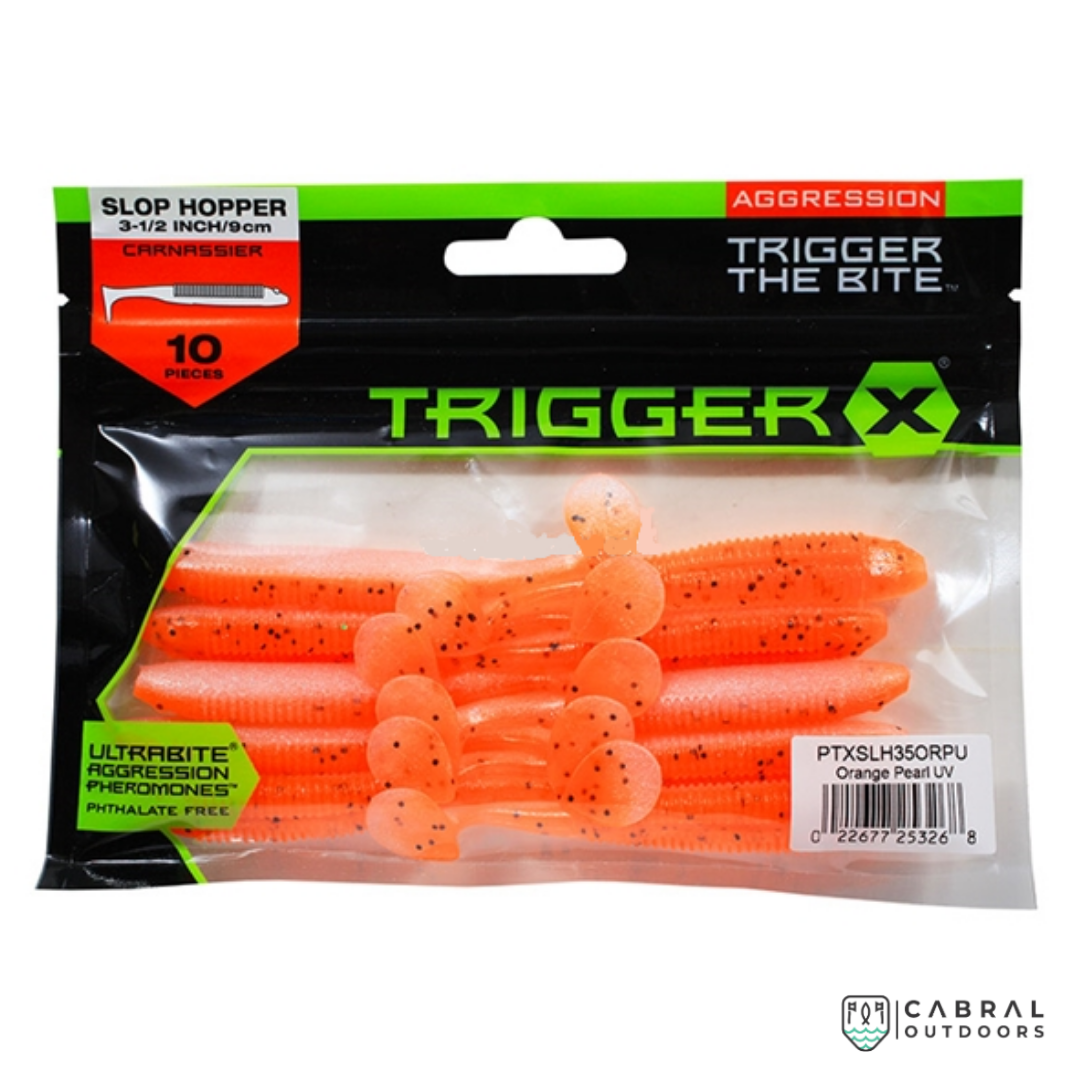 Aggression TriggerX Slop Hopper Carnassier | 3-1/2inch/9cm, 10pcs/pk Paddle Tail Aggression TriggerX Cabral Outdoors