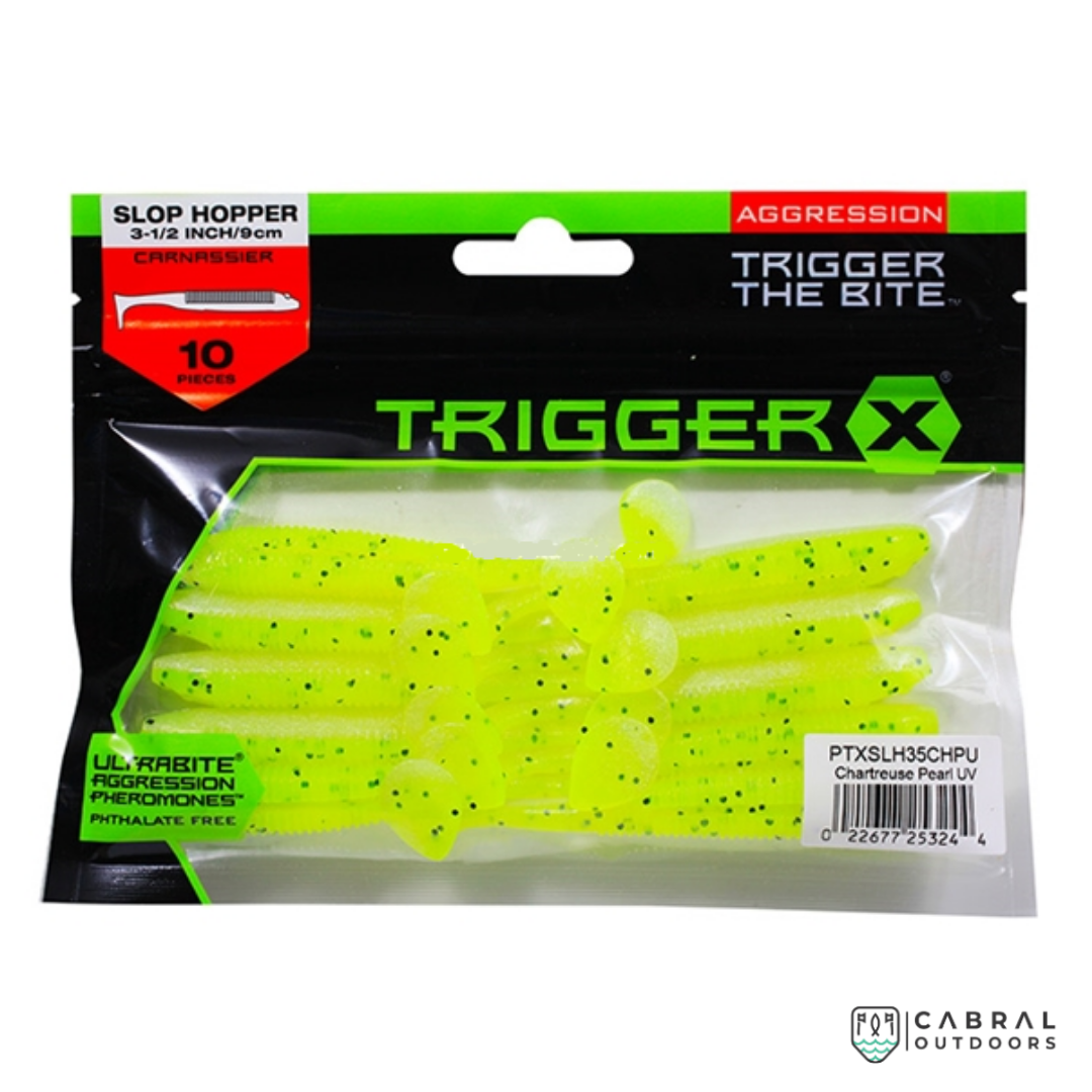 Aggression TriggerX Slop Hopper Carnassier | 3-1/2inch/9cm, 10pcs/pk Paddle Tail Aggression TriggerX Cabral Outdoors