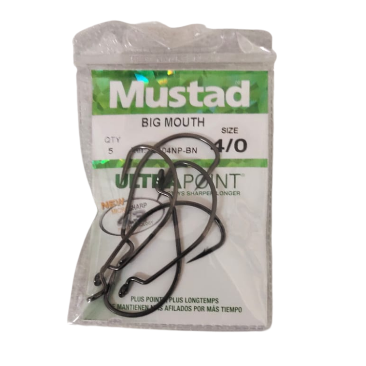Mustad Ultra Point Big Mouth Soft Plastic Hook | Size: 4/0 Hooks Mustad Cabral Outdoors