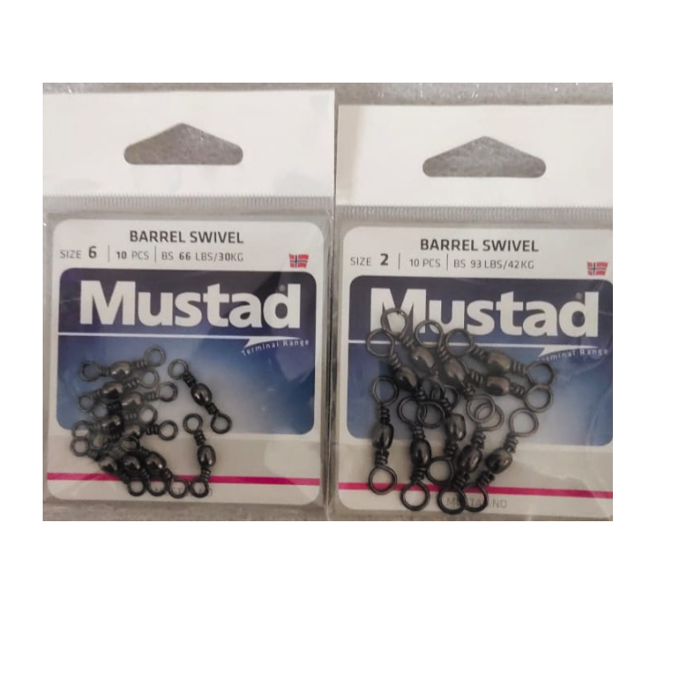 Mustad Barrel Swivel | Size: 1-12 Swivel Mustad Cabral Outdoors