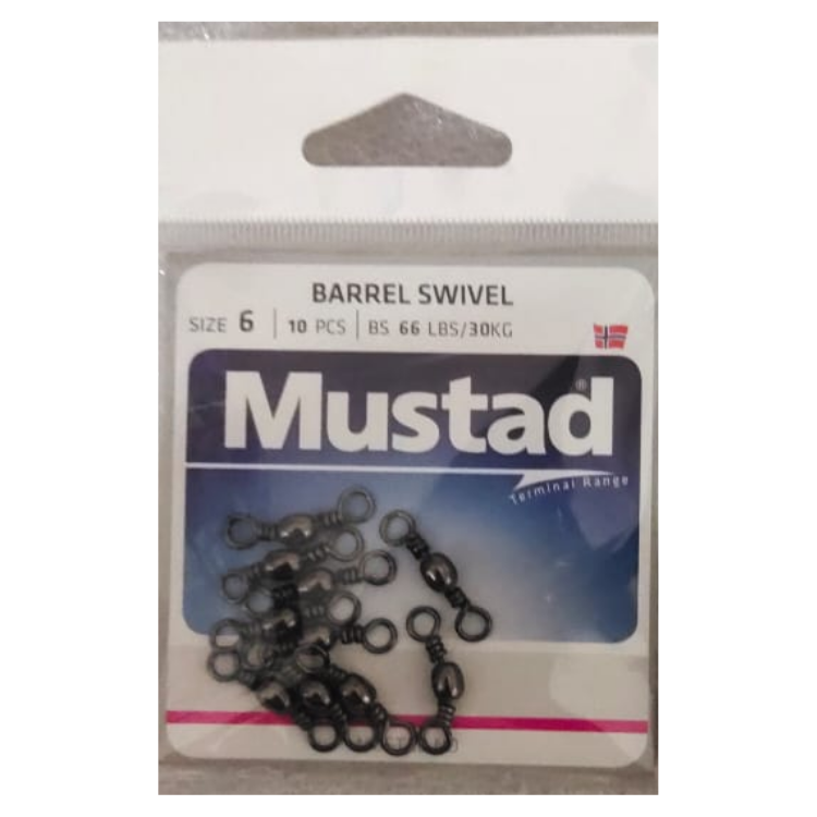 Mustad Barrel Swivel | Size: 1-12 Swivel Mustad Cabral Outdoors