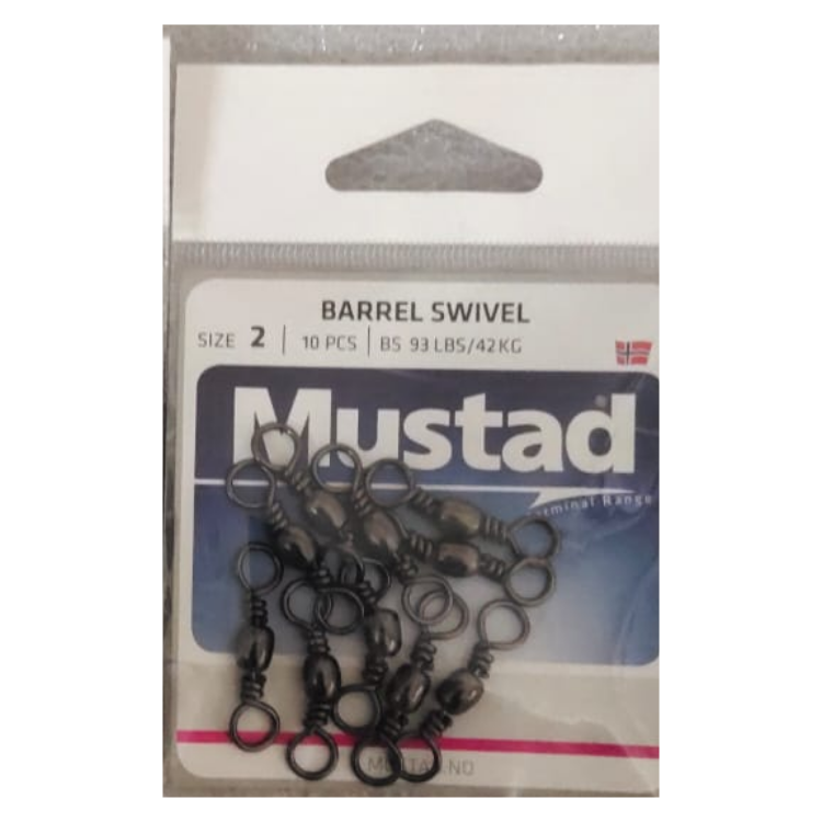 Mustad Barrel Swivel | Size: 1-12 Swivel Mustad Cabral Outdoors