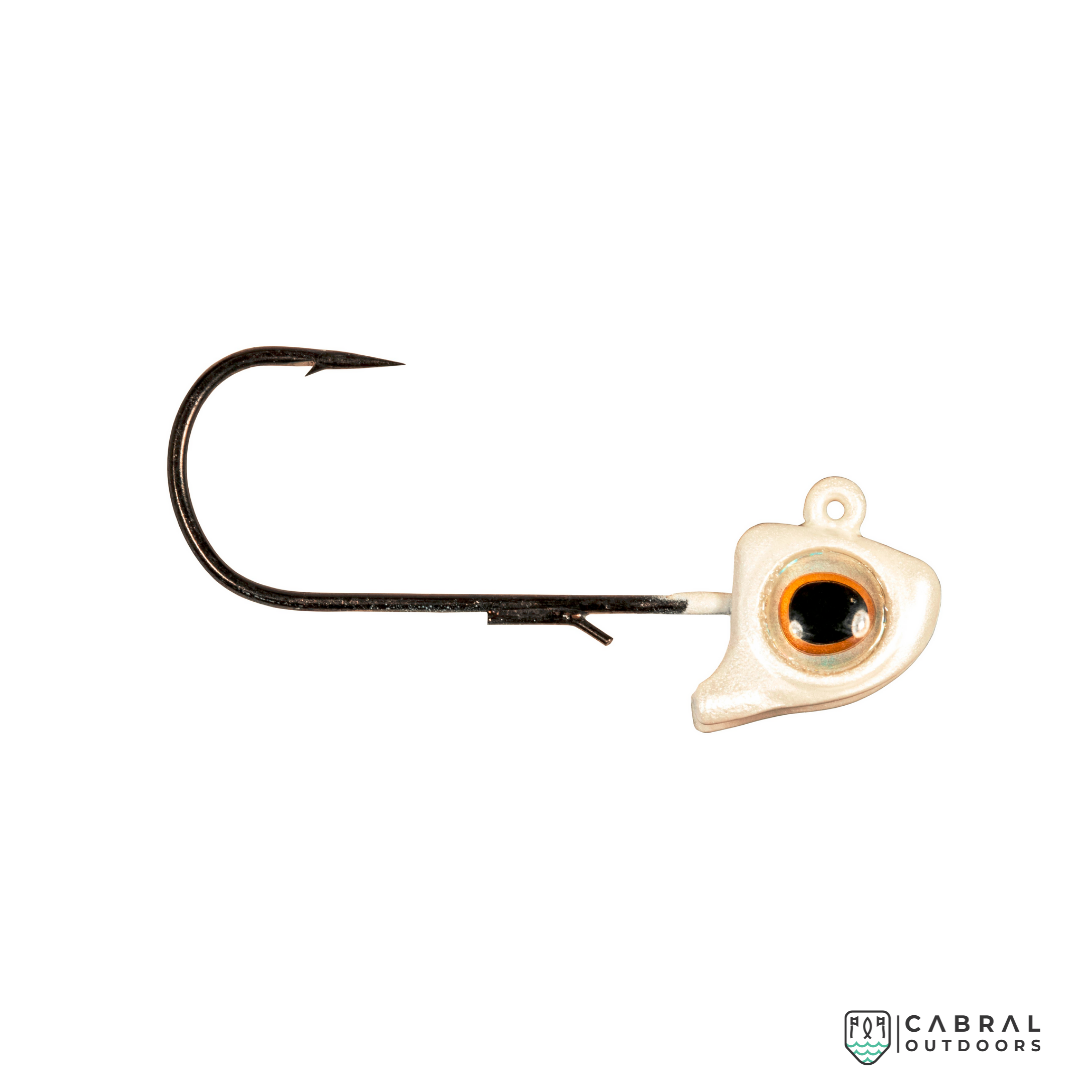 Zman Finesse Eyez Minnow Style Jigheads | Pearl | 3/0 | 3pcs/pack Jig Head Zman Cabral Outdoors